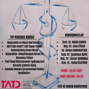 Online Tıp Hukuku Kursu 18/05/2022
