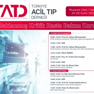 Odaklanmış Kritik Hasta Bakım Kursu 24-25/09/2022