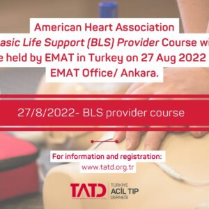 AHA BLS Provider Kursu 27/08/2022