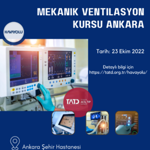 Mekanik Ventilasyon Kursu, 23 Ekim 2022 Ankara