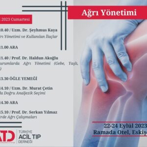 Ağrı Yönetimi Kursu, 22-24/09/2023