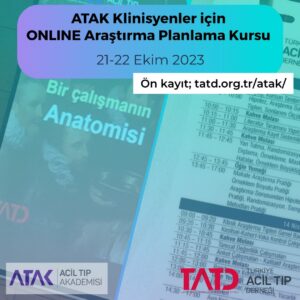 Klinisyenler için Araştırma Planlama Kursu 21 - 22 Ekim 2023, Online