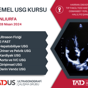 Temel USG Kursu 27 - 28 Nisan 2024, Şanlıurfa