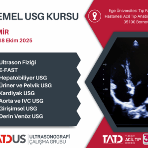 Temel Ultrason Kursu 17 - 18 Ekim 2025, Izmir
