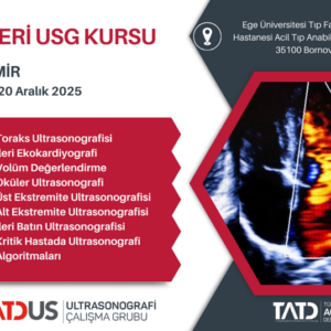İleri Ultrasonografi Kursu 19 - 20 Aralık 2025, Izmir