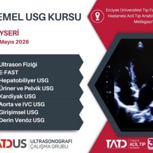 2 - 3 Mayıs 2026 Temel Ultrason Kursu, KAYSERİ