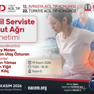 19 Kasım 2026 Acil Serviste Akut Ağrı Yönetimi, EACEM 2026
