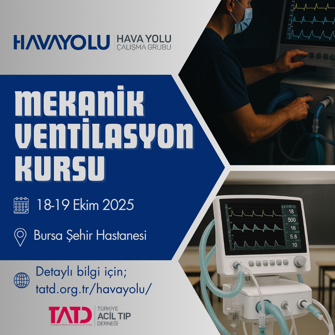 Mekanik Ventilasyon Kursu 18 - 19 Ekim 2025, Bursa