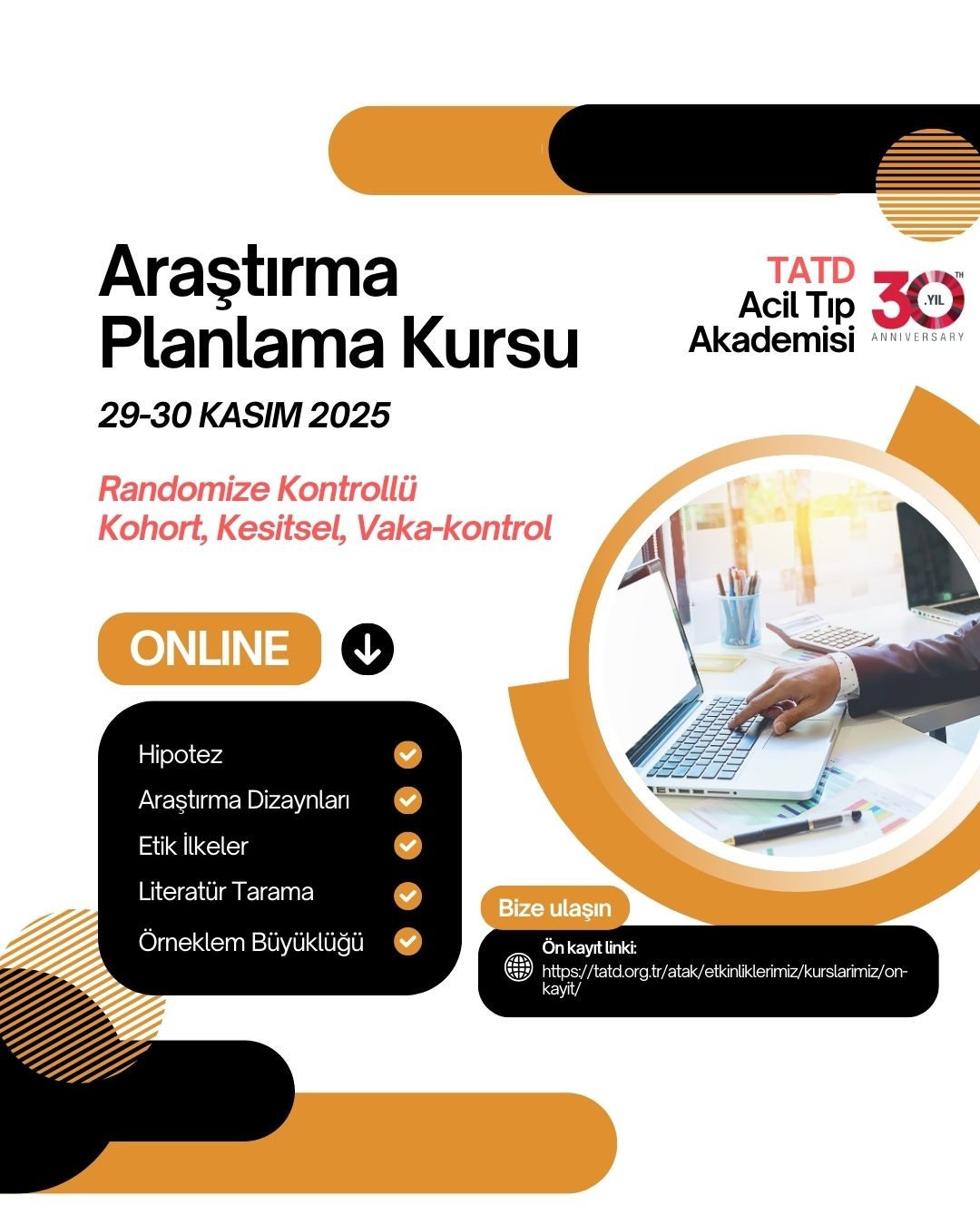 Araştırma Planlama Kursu 29 - 30 Kasım 2025, Online