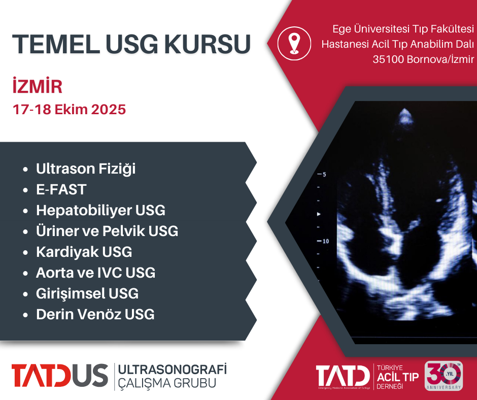 Temel Ultrason Kursu 17 - 18 Ekim 2025, Izmir