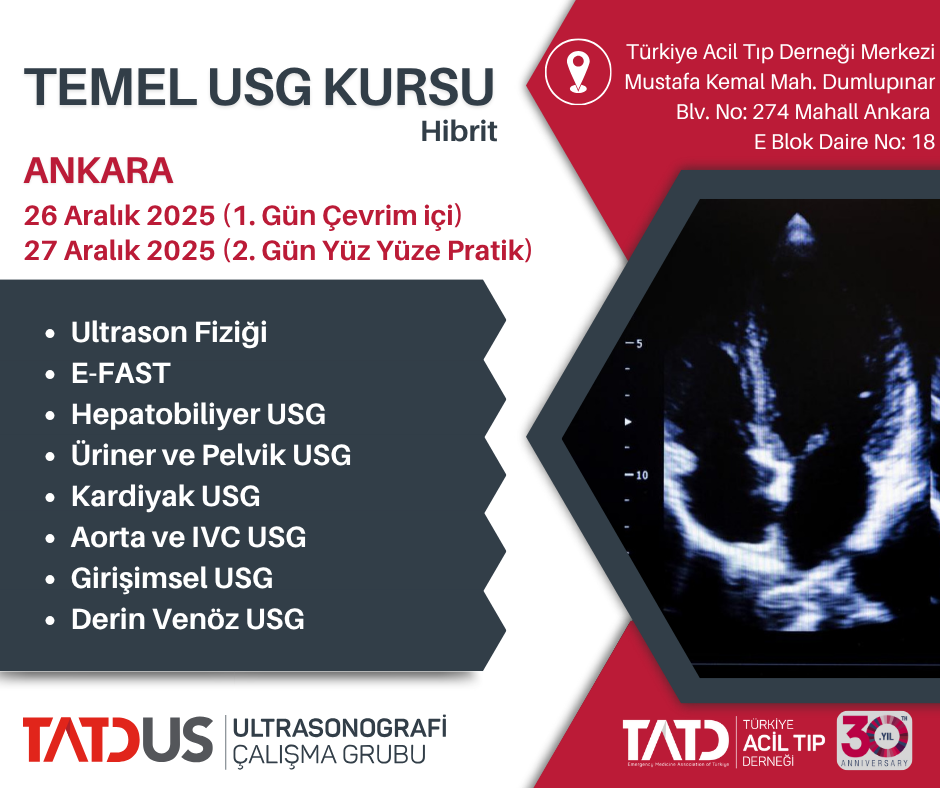 Temel USG Kursu 26 - 27 Aralık 2025, Ankara