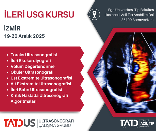 İleri Ultrasonografi Kursu 19 - 20 Aralık 2025, Izmir