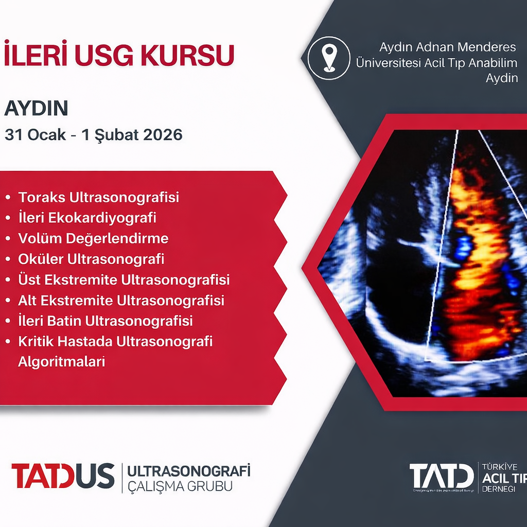 İleri Ultrasonografi Kursu 31 Ocak - 1 Şubat 2026, Aydın