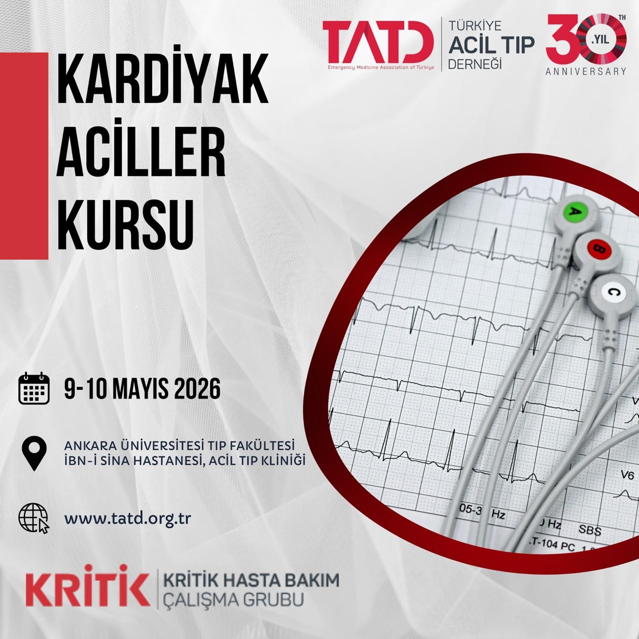 9 - 10 Mayıs 2026 Kardiyak Aciller Kursu, ANKARA