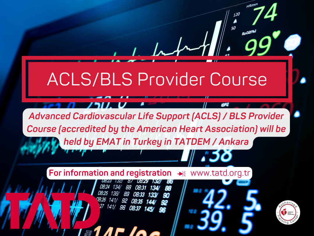 28 - 29 Eylül 2026 TATD AHA BLS + ACLS Kursu, ANKARA