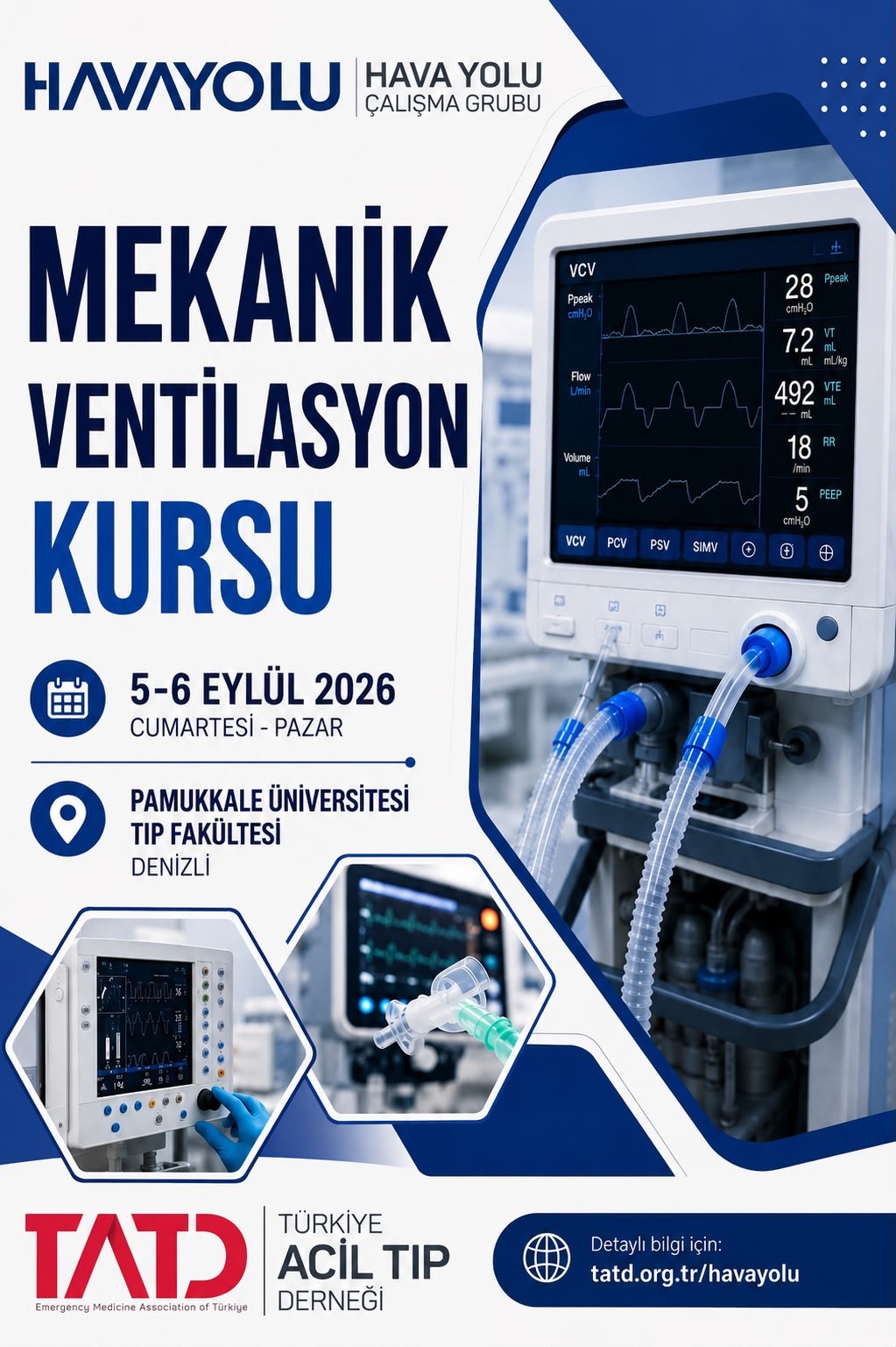 5 - 6 Eylül 2026 Mekanik Ventilasyon Kursu, Denizli