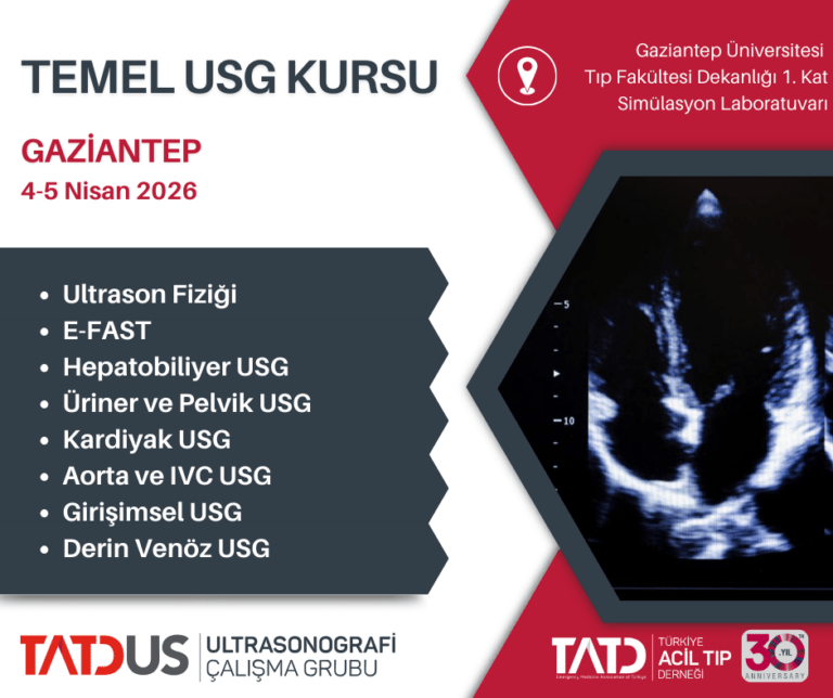 4 – 5 Nisan 2026 Temel USG Kursu, Gaziantep