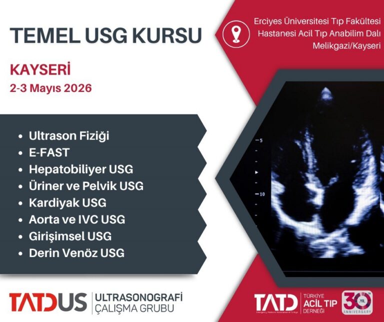 2 – 3 Mayıs 2026 Temel Ultrason Kursu, KAYSERİ