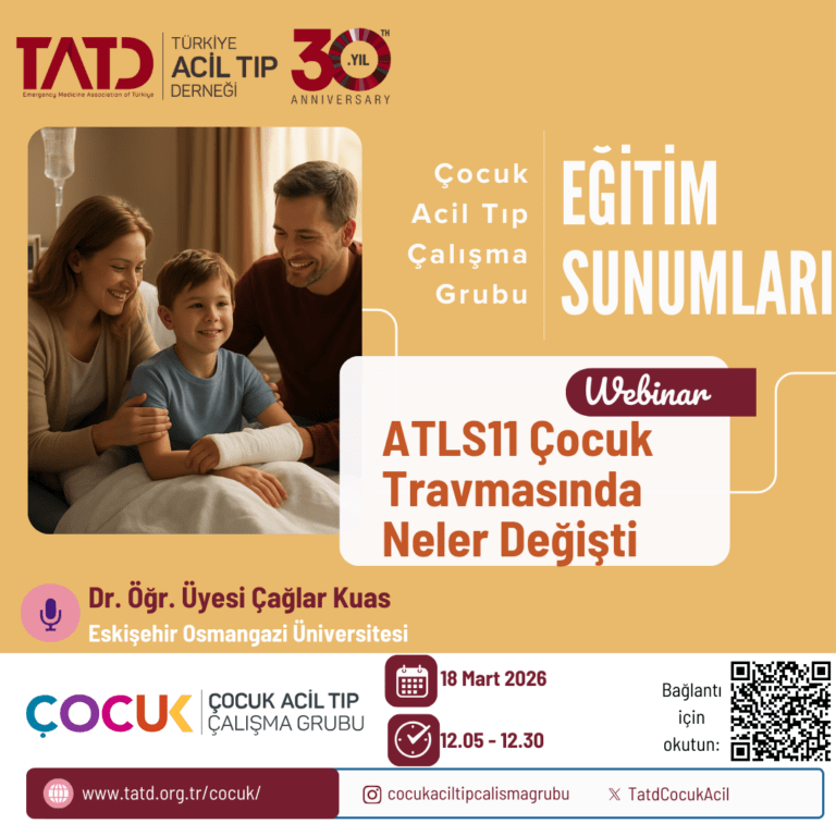 Webinar: ATLS11 Çocuk Travmasında Neler Değişti